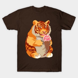 Chubby Tigers Love Parties and Icecream T-Shirt